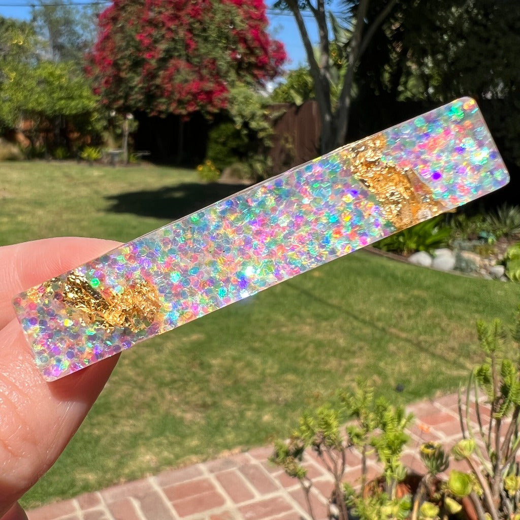 Simply Irridescible Glitter Glam Barrette