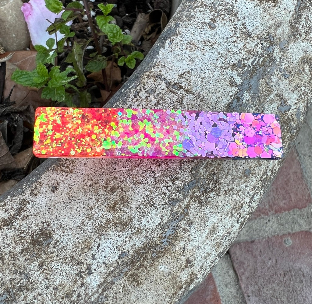 West Coast Sunset Glitter Glam Barrette