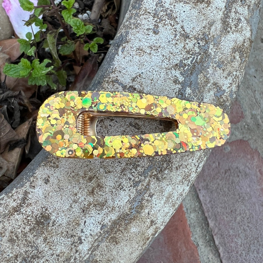 Golden Girls Glitter Glam Barrette