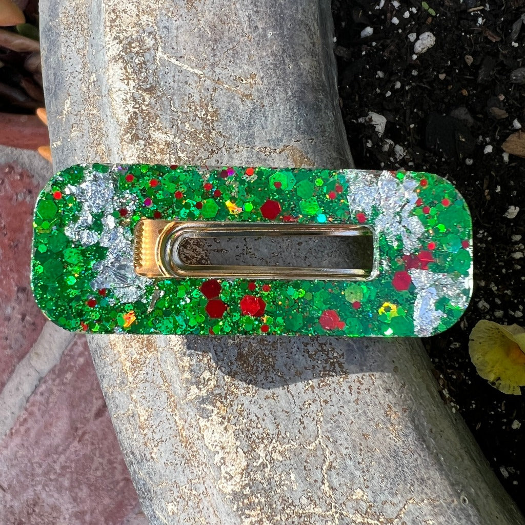 Holly Bush Glitter Glam Barrette